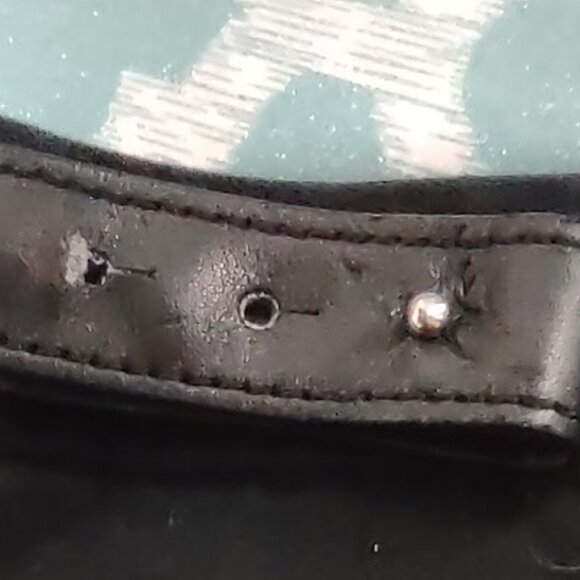 CHAPS BLACK DENIM PENCIL SKIRT SILVER BUCKLE FAUX BELT ACCENT 4 POCKET SIZE 8 - Picture 7 of 13